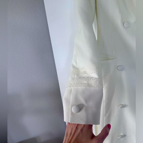 Karen Millen long ivory coat ,Size 2 - Picture 2 of 4